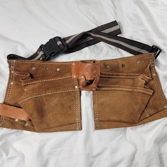 Vintage Nicholas Workgear Heavy Split Cowhide Leather Tool Belt No 493X
